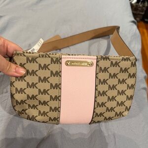 Michael Kors Beige and Pink belt bag